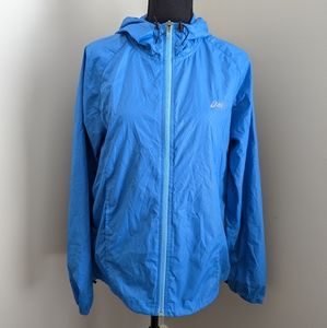 Women's Asics packable jacket medium blue